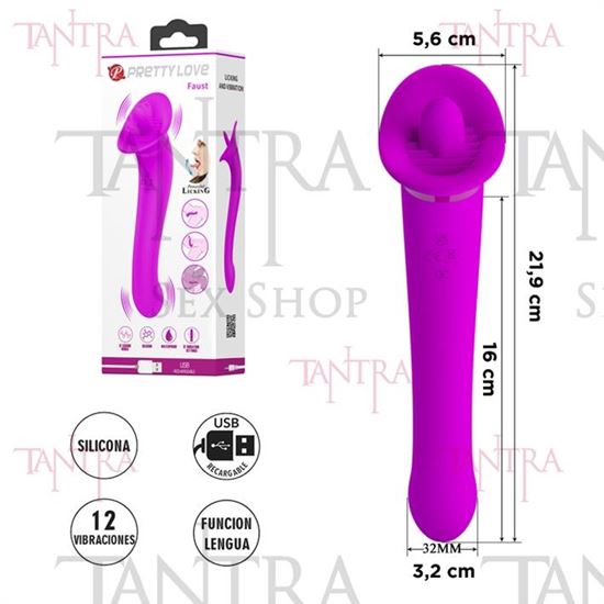 Estimulador de clitoris simil lengua con carga USB